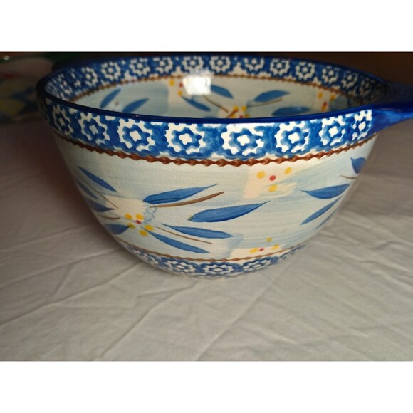 Temp-Tations by Tara-Old World Blue 1.5 Qt. Serving Bowl Lots Of Crazing On Bowl - Picture 4 of 10